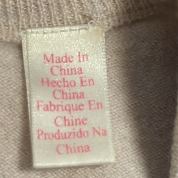 Penguin by Munsing wear block color‎ tan gray buttoned down wool Sz XS sweater - Picture 5 of 6